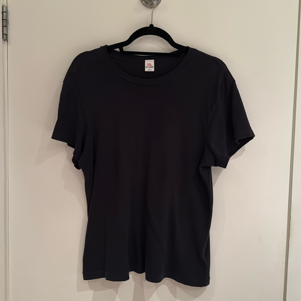 Re/Done Faded Black Girlfriend Tee